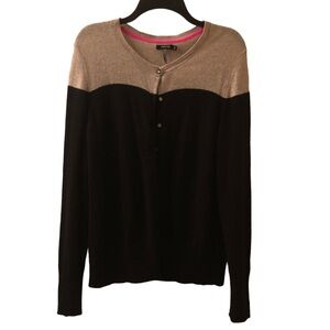 Apt. 9 100% Cashmere Gray and Black Cardigan XL